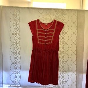 Free People Cupcake Dress size 4 Red + Polka Dots